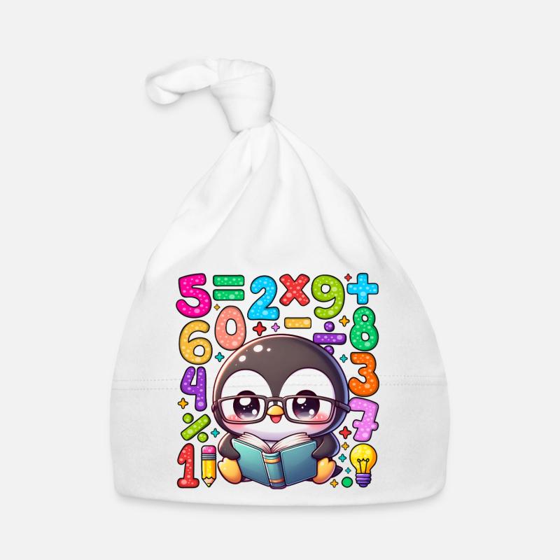 Number Day Penguin Reading Numbers Organic Baby Cap