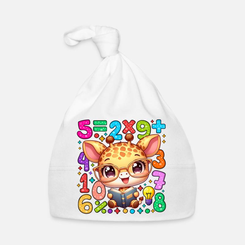 Zahl Tag Giraffe Lesen Mathe Buch Baby Bio-Mütze