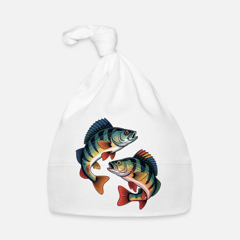 Zwei springende Barsche Baby Bio-Mütze