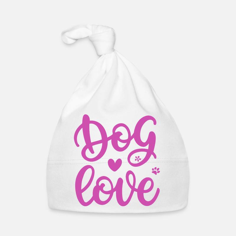 Amour Chien Doodle Rose Bonnet bio Bébé