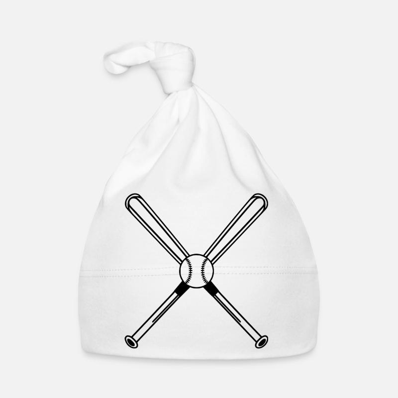 Baseball Illustration Baseball Player Organic Baby Cap