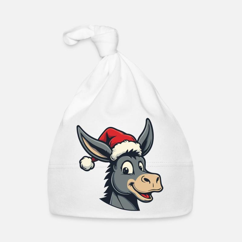 Christmas Donkey Organic Baby Cap