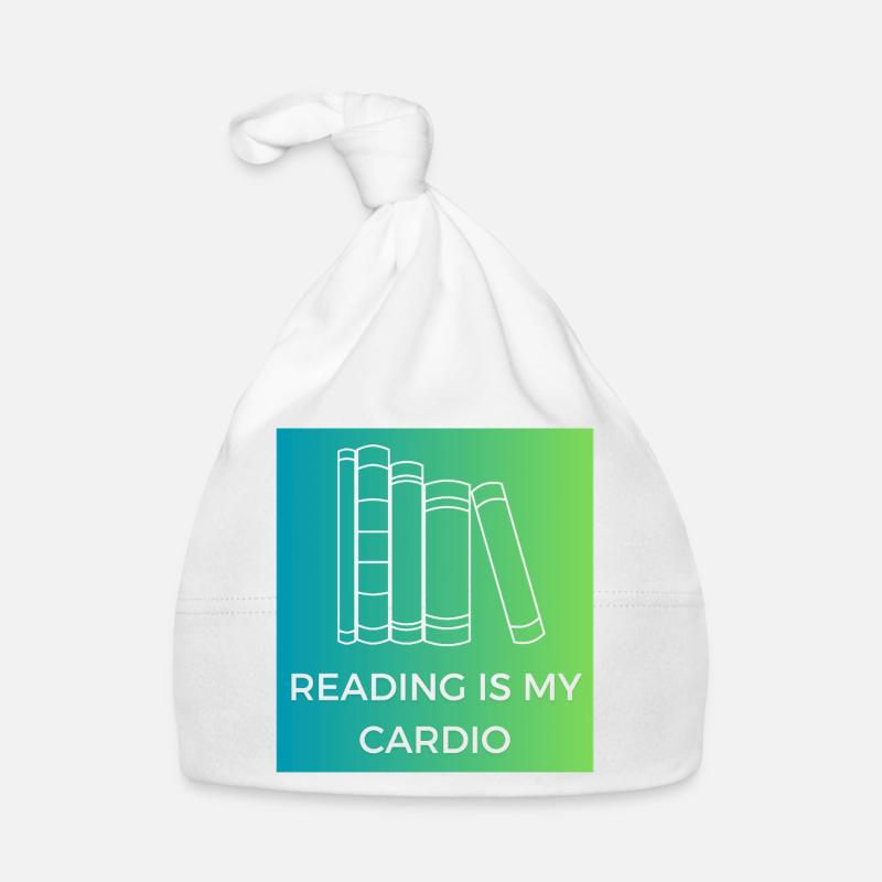 Reading is my cardio Organic Baby Cap