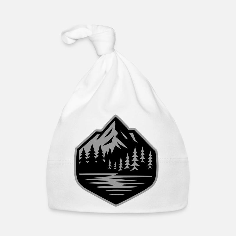 Mountains Landscape Forest Mountains Organic Baby Cap