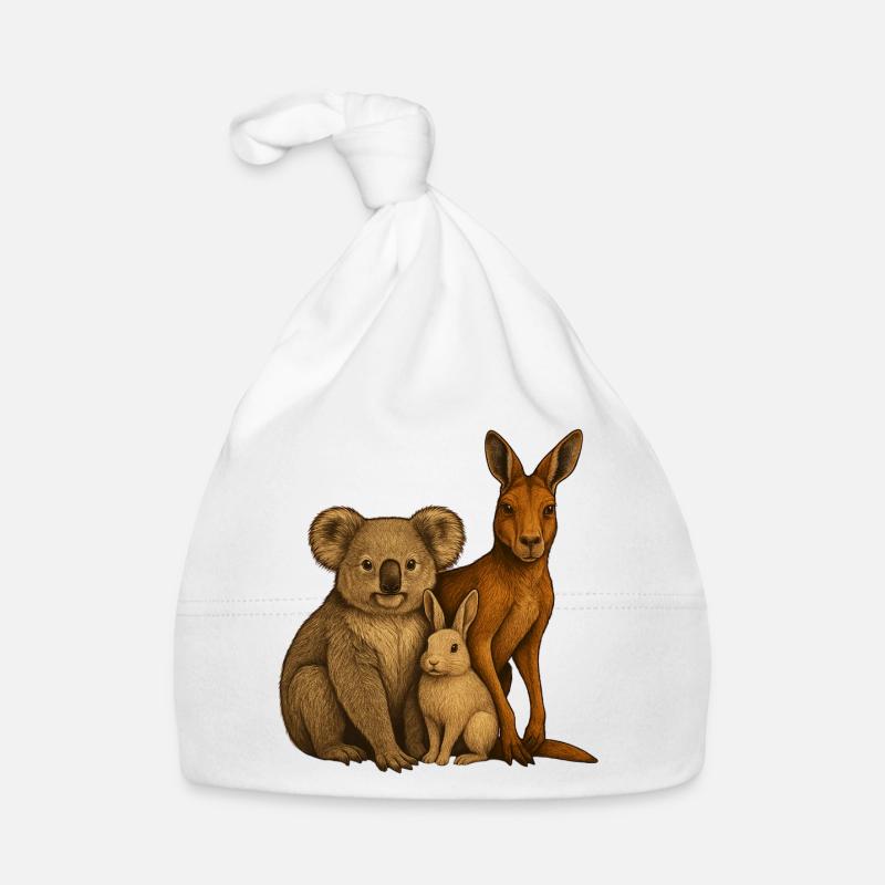 Koala Kangaroo Rabbit Organic Baby Cap