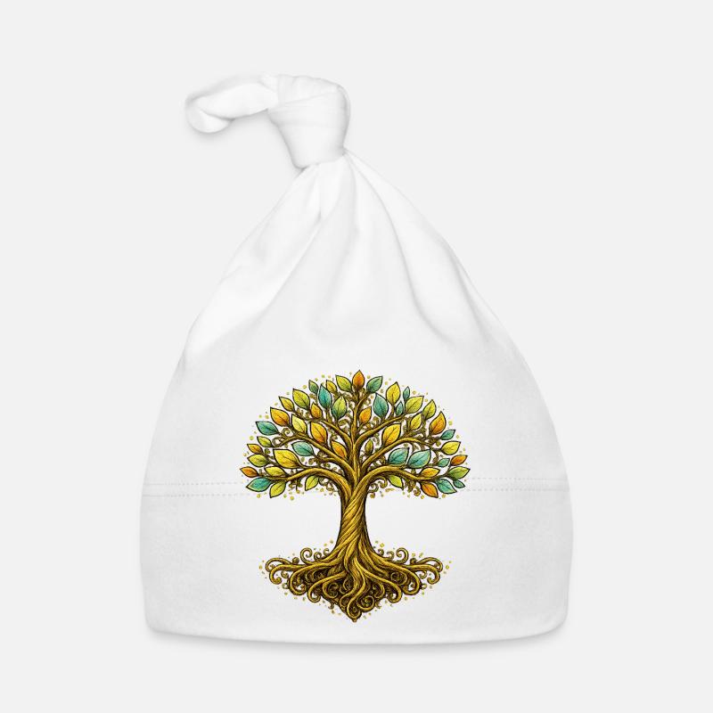 Stylized Tree of Life – Natural Harmony Organic Baby Cap
