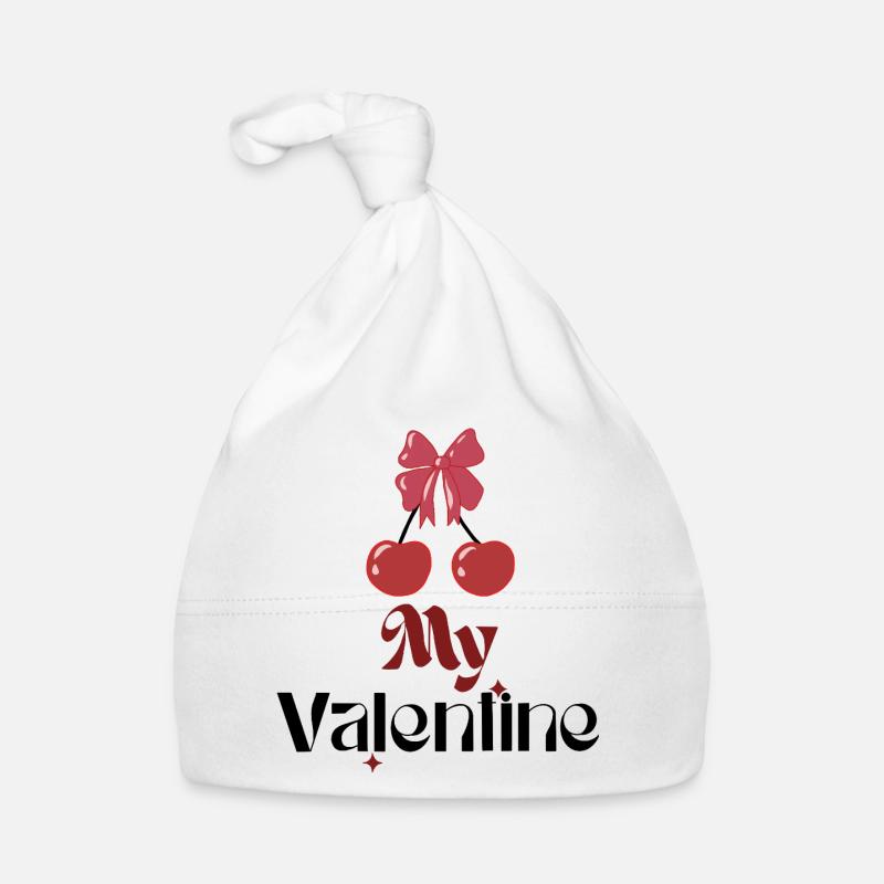 Mon nœud cerise de la Saint-Valentin Bonnet bio Bébé