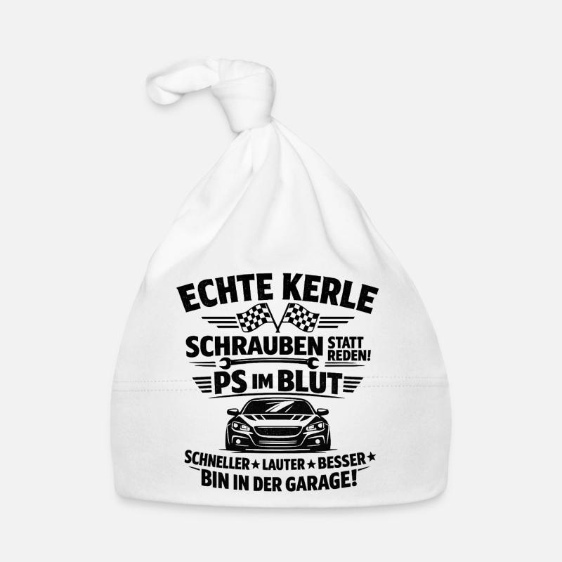Echte Kerle PS im Blut Garage Baby Bio-Mütze