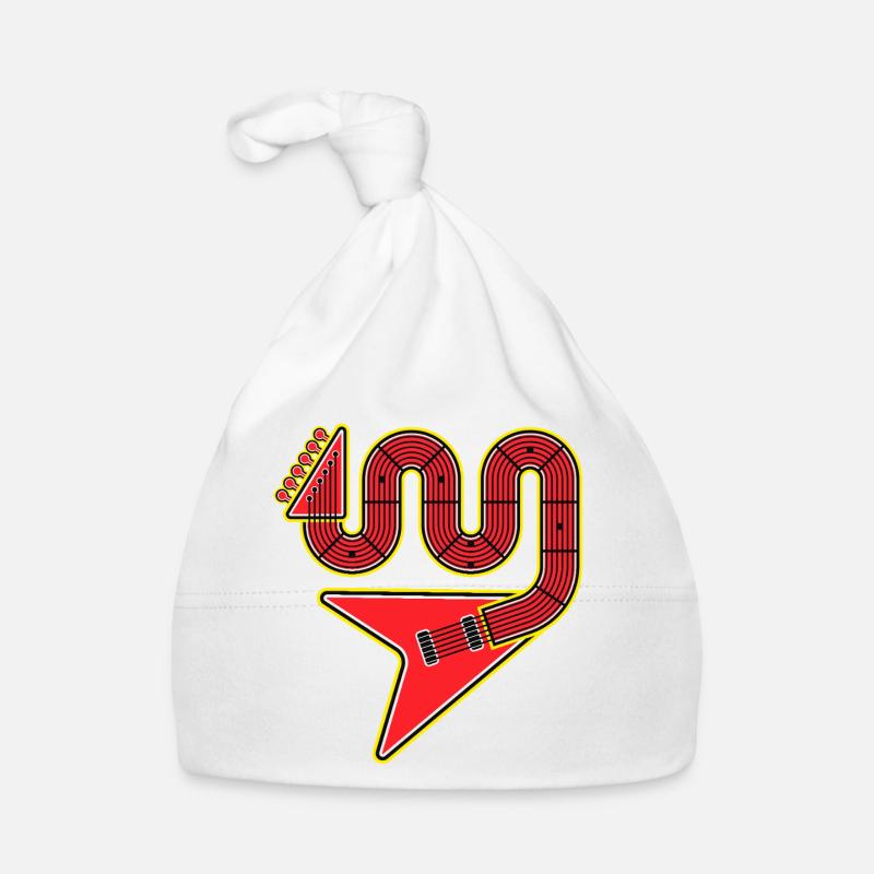 Guitare électrique Red Abstract Shape Bonnet bio Bébé