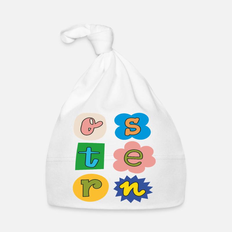 Lettres colorées de Pâques Bonnet bio Bébé