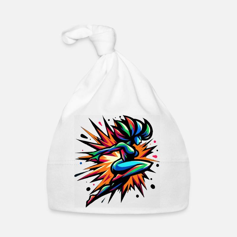 Colorful Neon Sprinter Organic Baby Cap