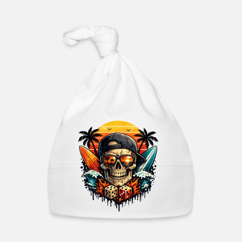 Sunset Skull Vibes Baby Bio-Mütze