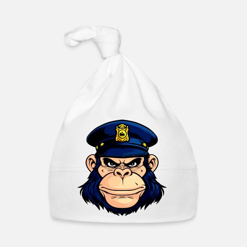 Monkey Police Organic Baby Cap
