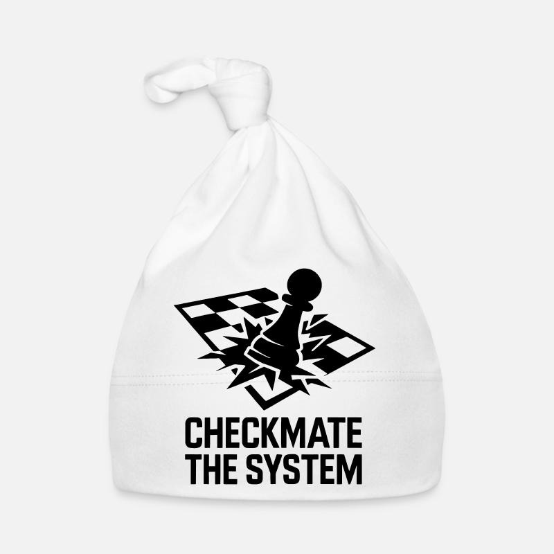 Echec et Mat au Système Design Stratège Rebelle Bonnet bio Bébé
