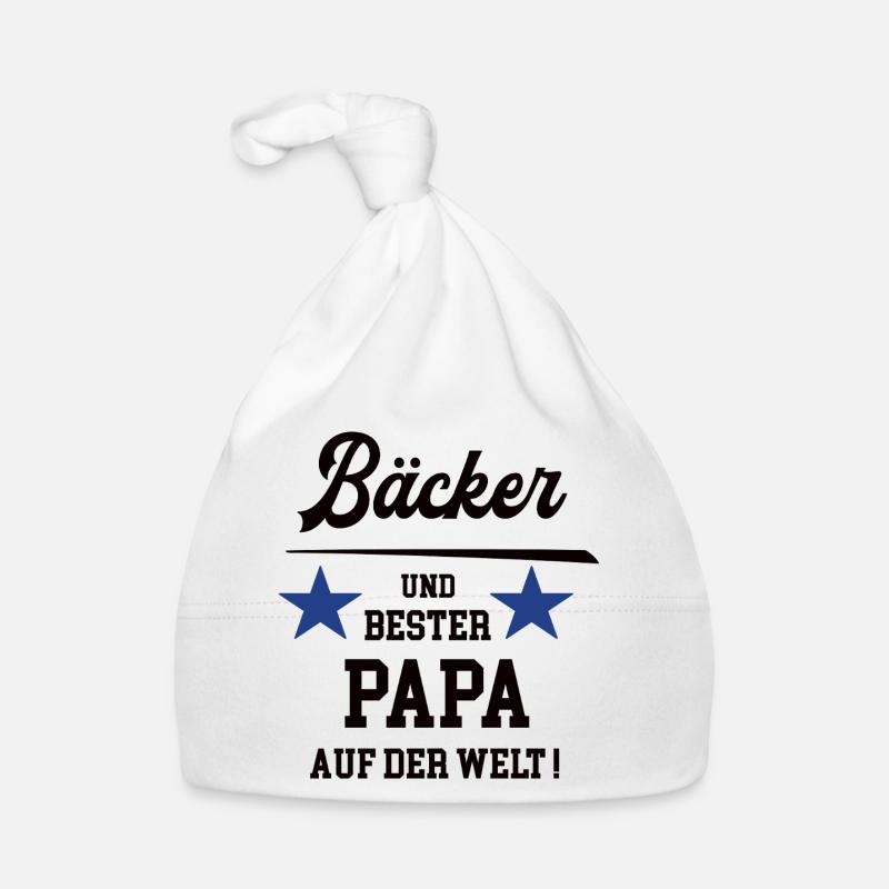 Bäcker Baecker Bester Papa Bäckerei Konditorei Baby Bio-Mütze