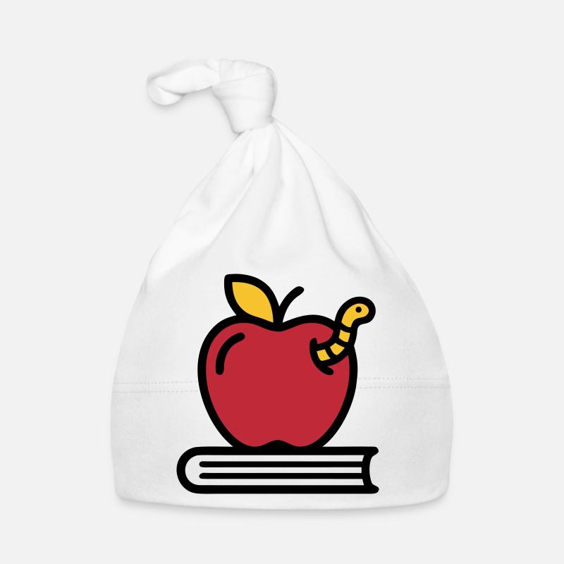 École primaire Apple Book Worm Bonnet bio Bébé