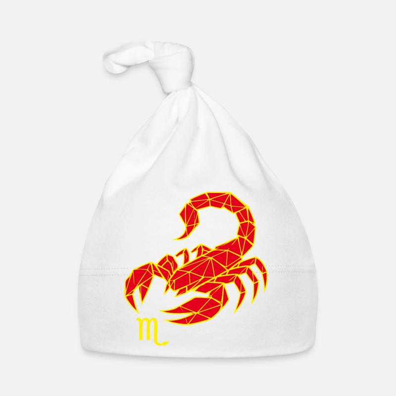 Geometrischer Skorpion Neon Baby Bio-Mütze
