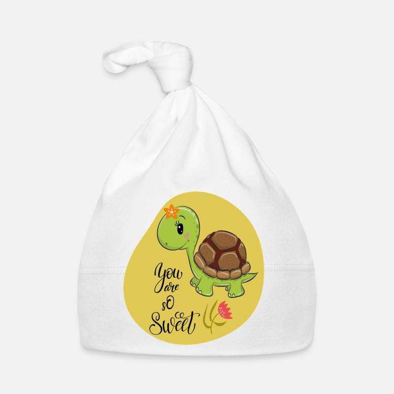 Süße Schildkröte Baby Bio-Mütze