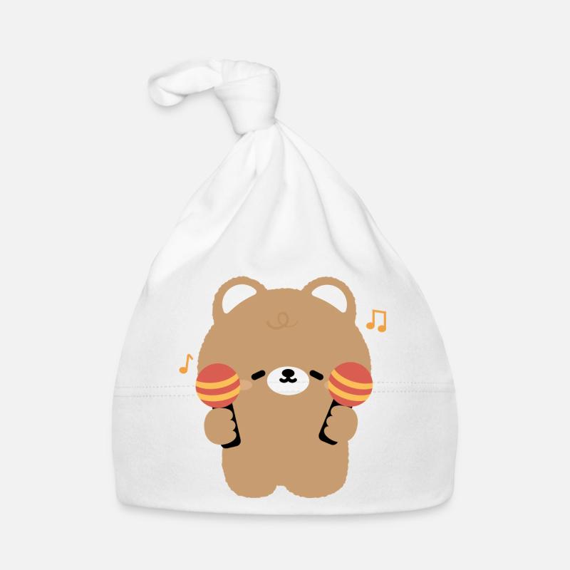 Bear Maraca Beat Baby Bio-Mütze