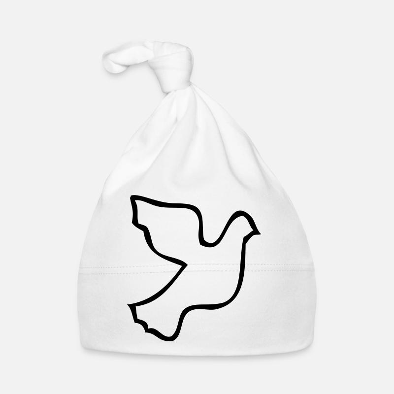 Colombe de la paix - Bonnet bio Bébé - blanc