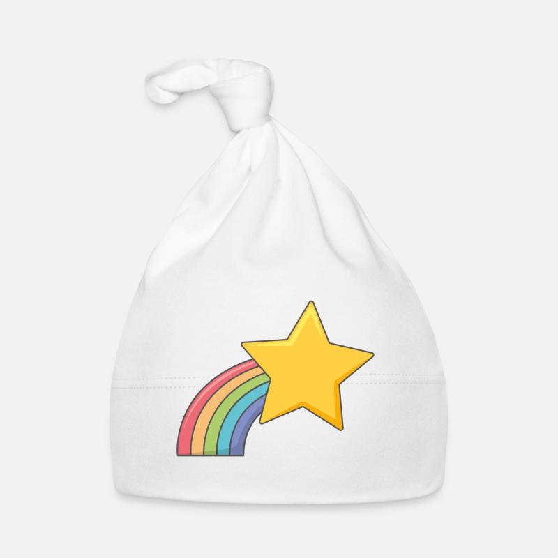 Shooting Star rainbow Organic Baby Cap