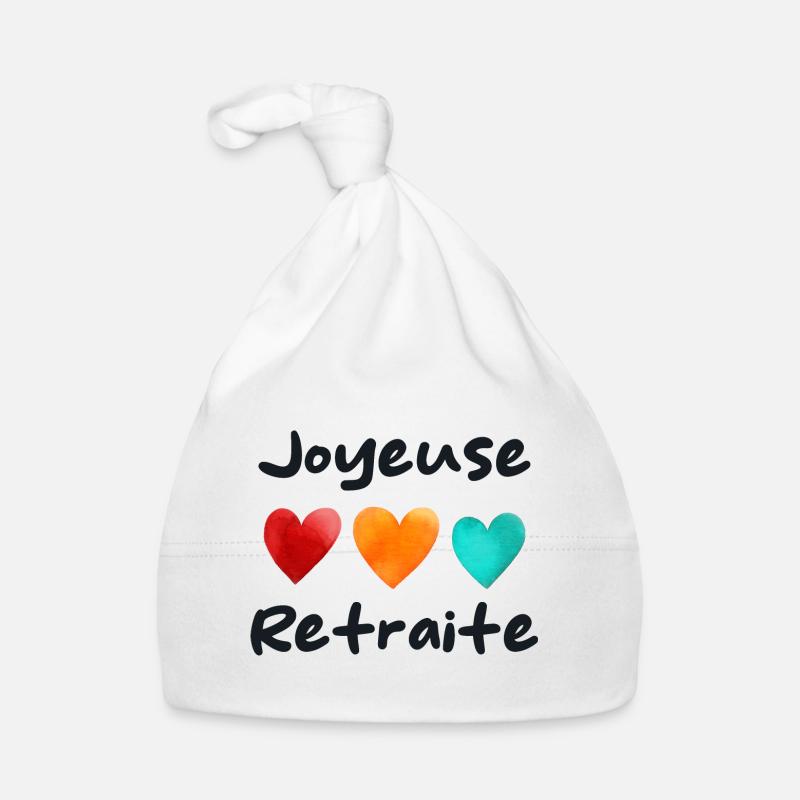 Retraite. Bonne Retraite. Joyeuse Retraite Bonnet bio Bébé