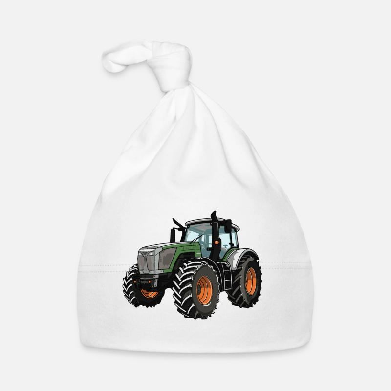 Tractor Farmer Organic Baby Cap