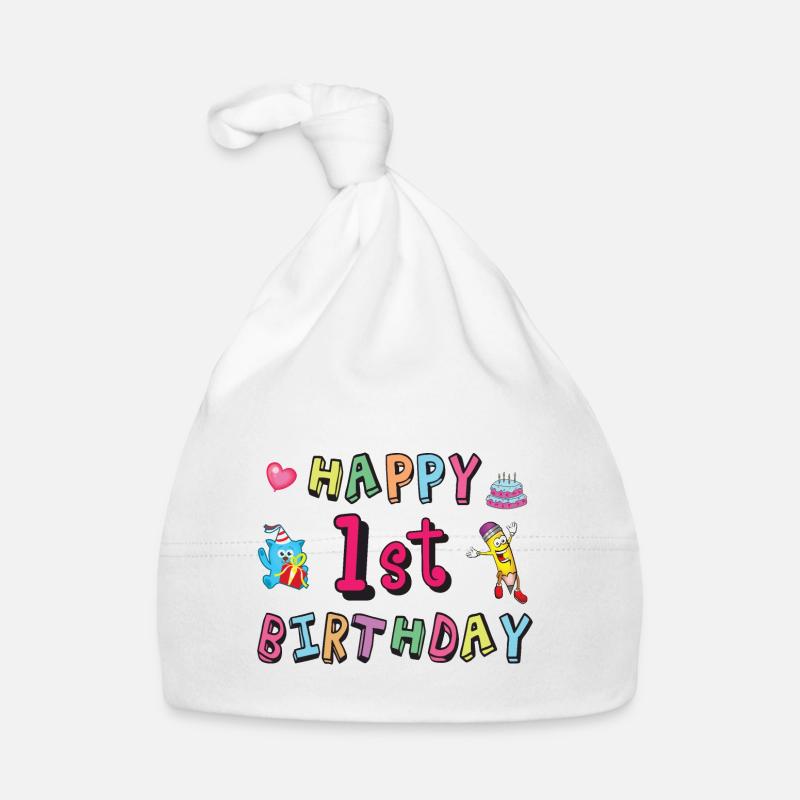 Joyeux anniversaire d’enfant Bonnet bio Bébé