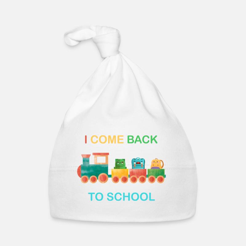 Ich komme zurück zur Schule, Kinderschule, Zug Baby Bio-Mütze