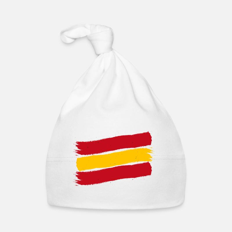 Espagne Drapeau Vintage Drapeau espagnol Utilisé Look Bonnet bio Bébé