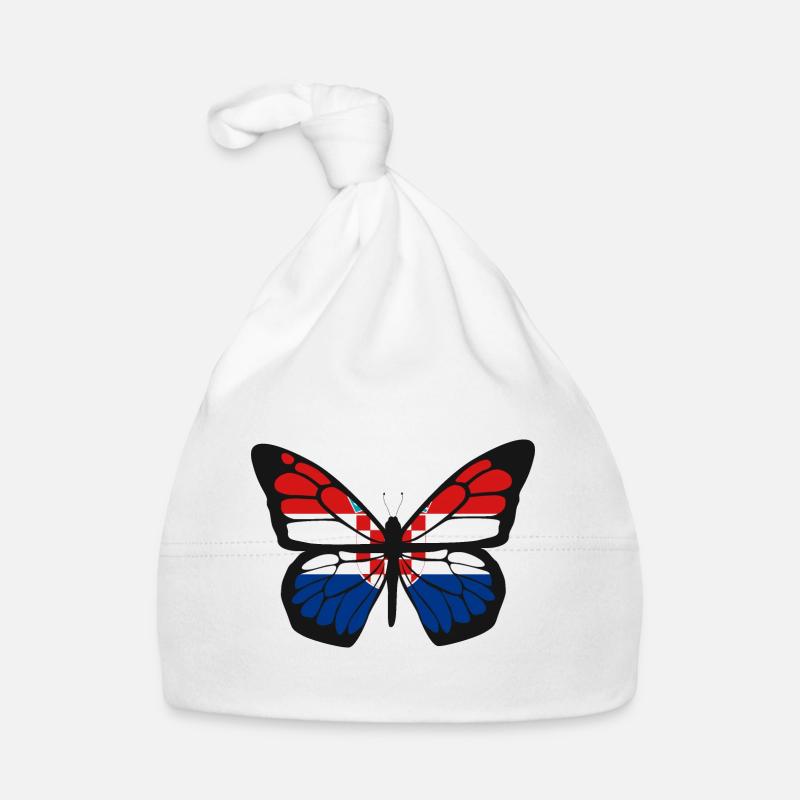 Drapeau de la Croatie Adriatique Zagreb Drapeau croate Bonnet bio Bébé