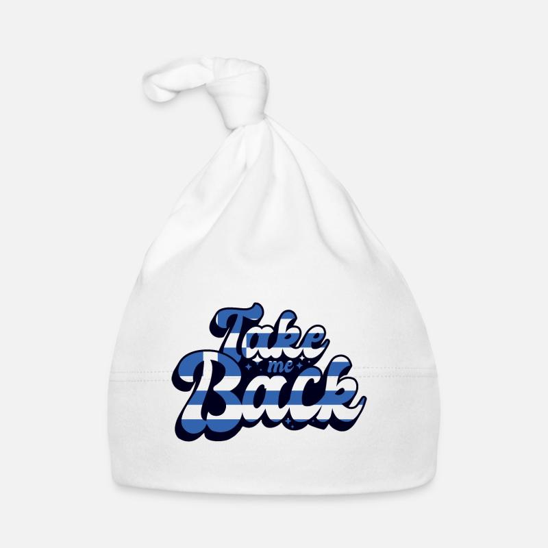 Drapeau de la Grèce Hellas Athènes Drapeau grec Bonnet bio Bébé