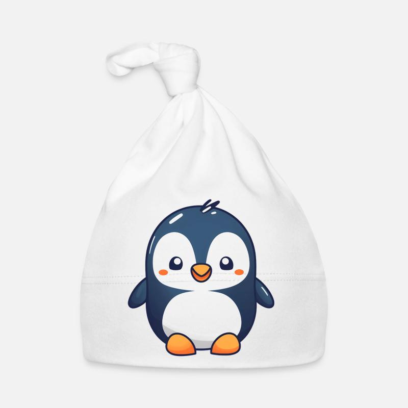 Pingouin mignon Bonnet bio Bébé