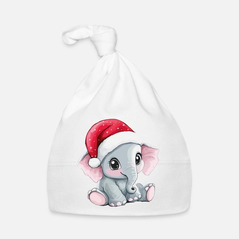 éléphant Noël mignon Noël mignon Bonnet bio Bébé