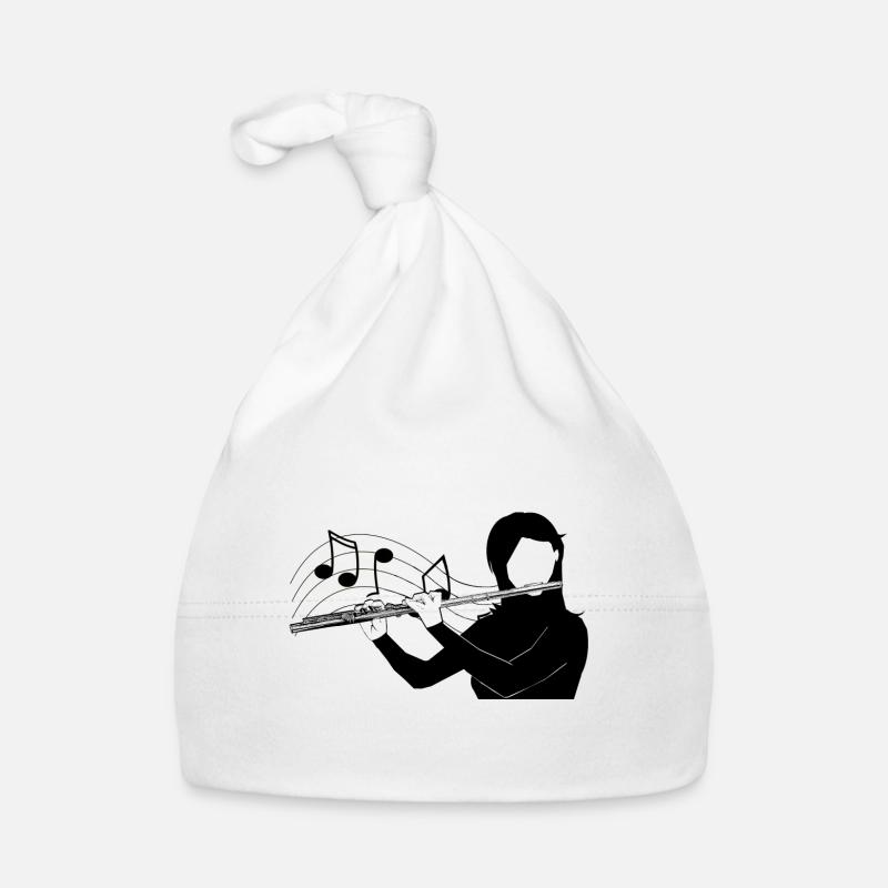Joueuse de flûte traversière note de musique Bonnet bio Bébé