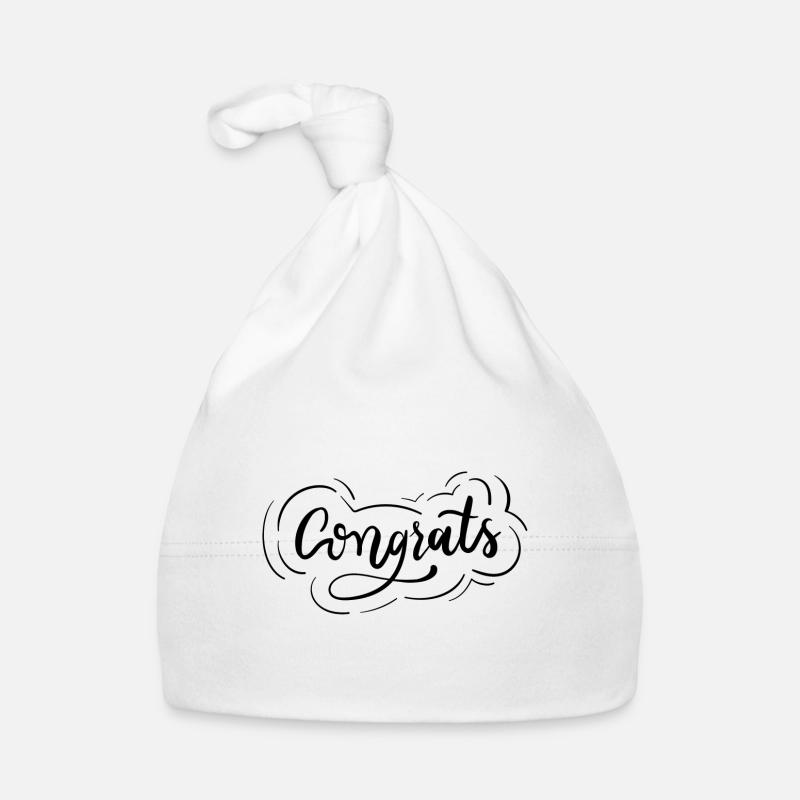 CONGRATS FELICITATIONS Bonnet bio Bébé