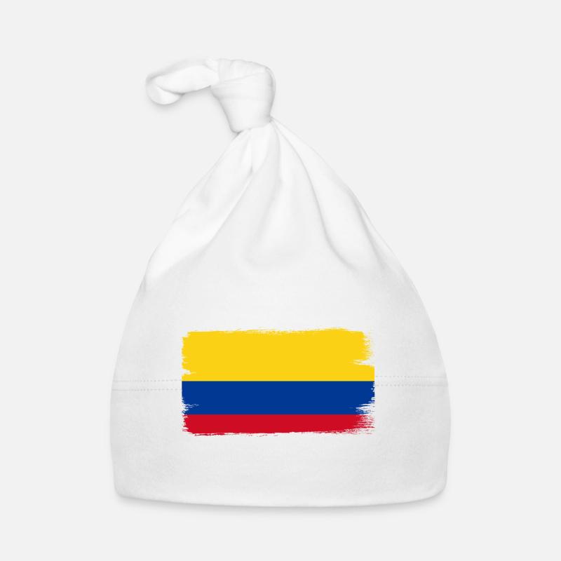 Drapeau Colombie Drapeau colombien vintage Bonnet bio Bébé