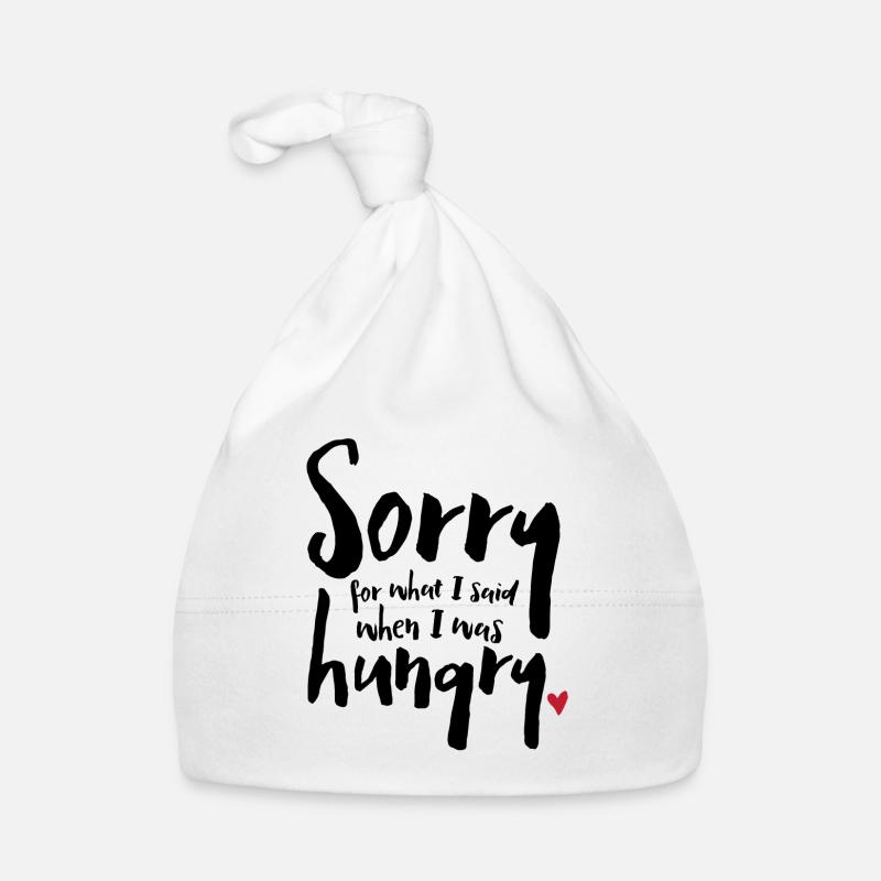 Désolé pour ce que j'ai dit quand j'avais faim Bonnet bio Bébé