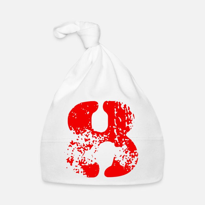 8 number symbol Organic Baby Cap