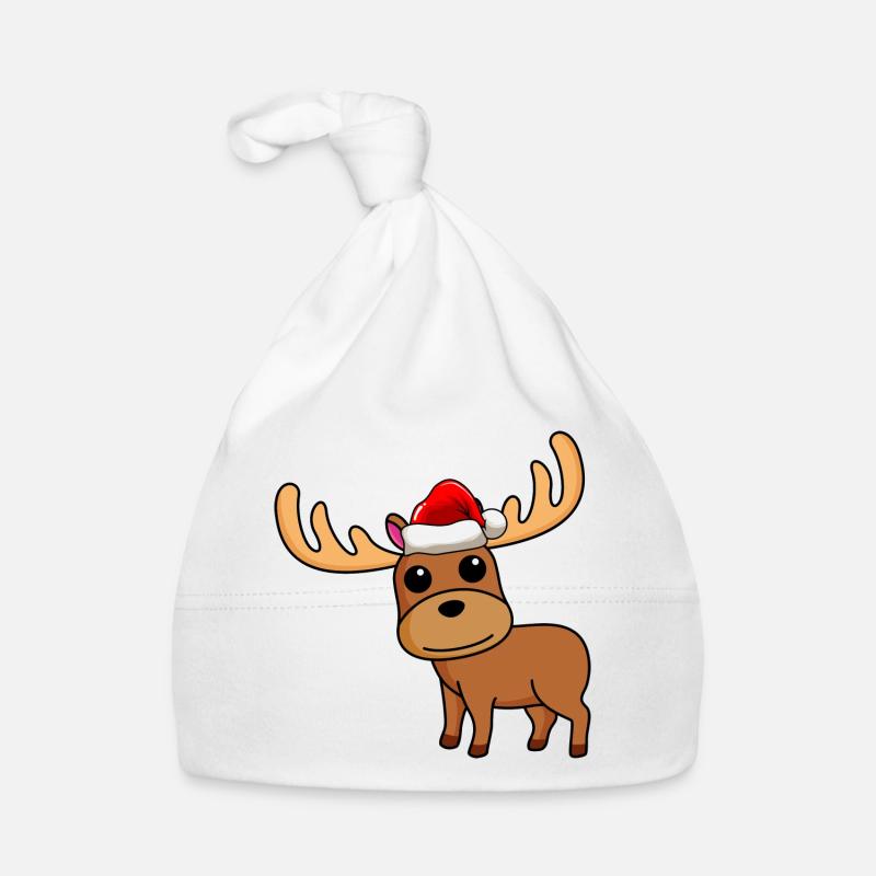 Elch Comic Weihnachten Baby Bio-Mütze