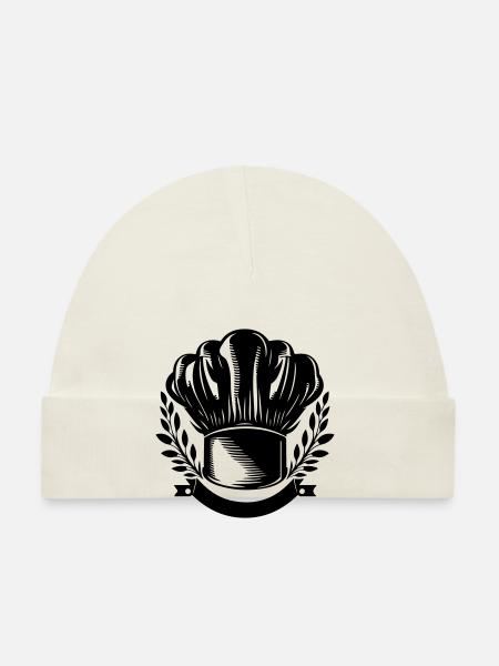 Chef's Hat Chef Symbol - Organic Baby Cap - white - Front