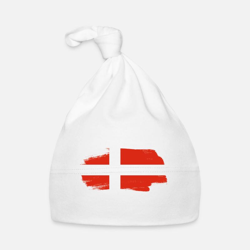 Drapeau du Danemark Scandinavie Drapeau du Danemark Voyage Bonnet bio Bébé