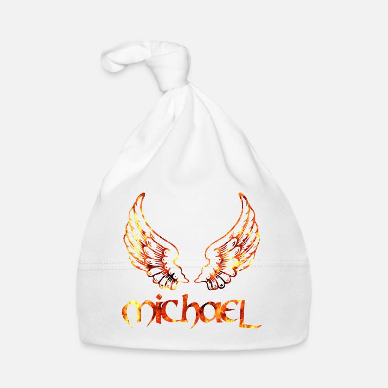 erzengel michael feuer - Baby Bio-Mütze - Weiß