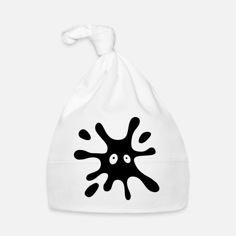 black spot with eyes Organic Baby Cap