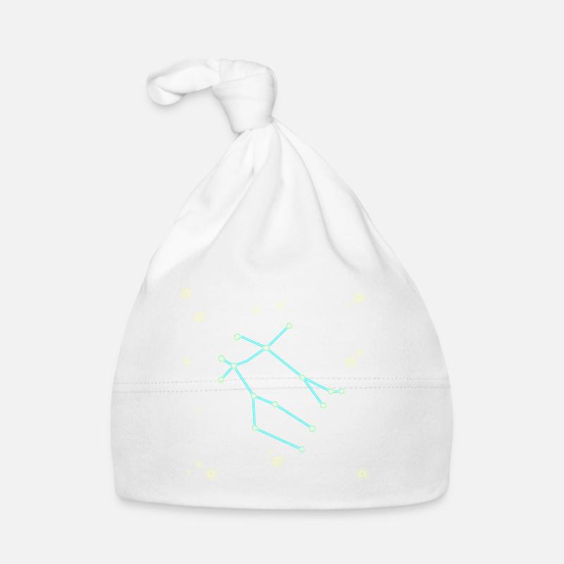 Zwilling Sternzeichen Weltall Design Baby Bio-Mütze