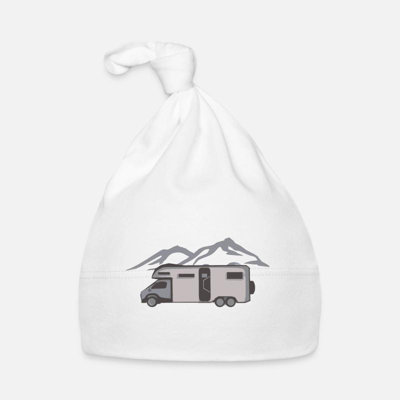 Camping camping-car - Bonnet bio Bébé - blanc