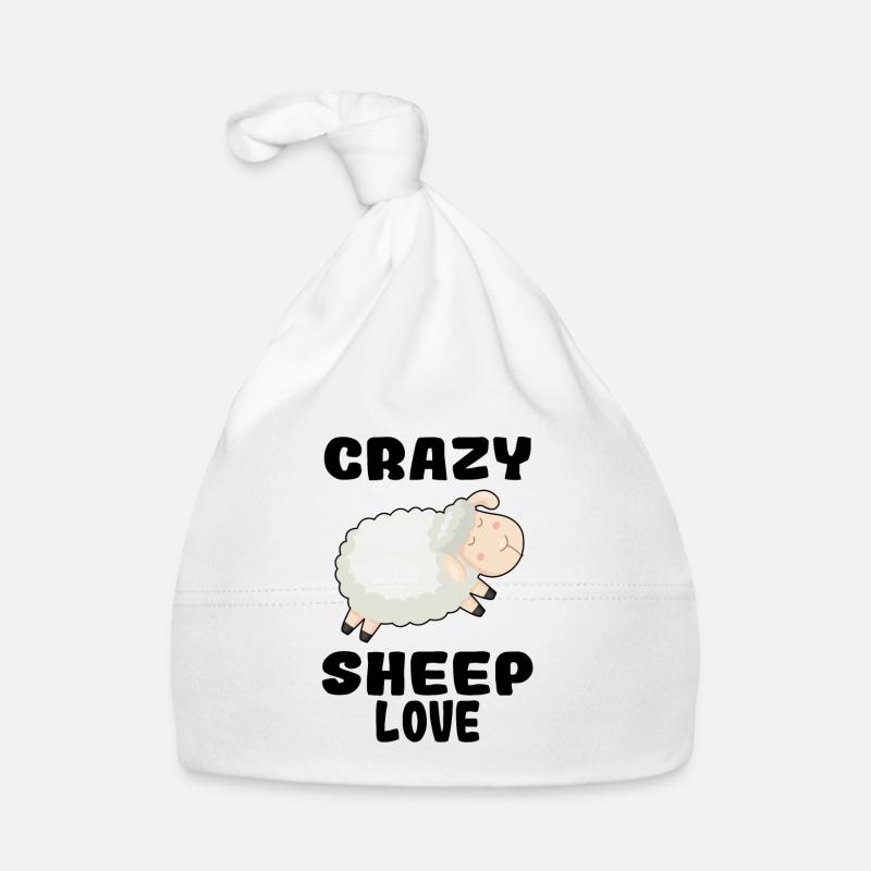 Crazy Sheep love Schaf Geschenk Wolle Baby Bio-Mütze