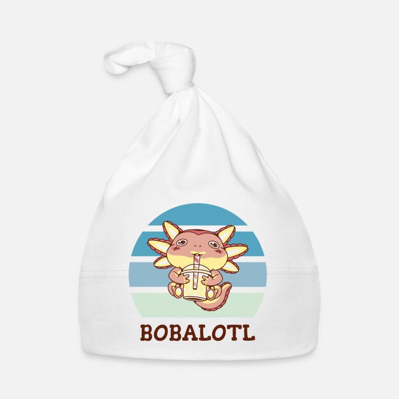 Boba Bubble Tea Axolotl Bobalotl Organic Baby Cap