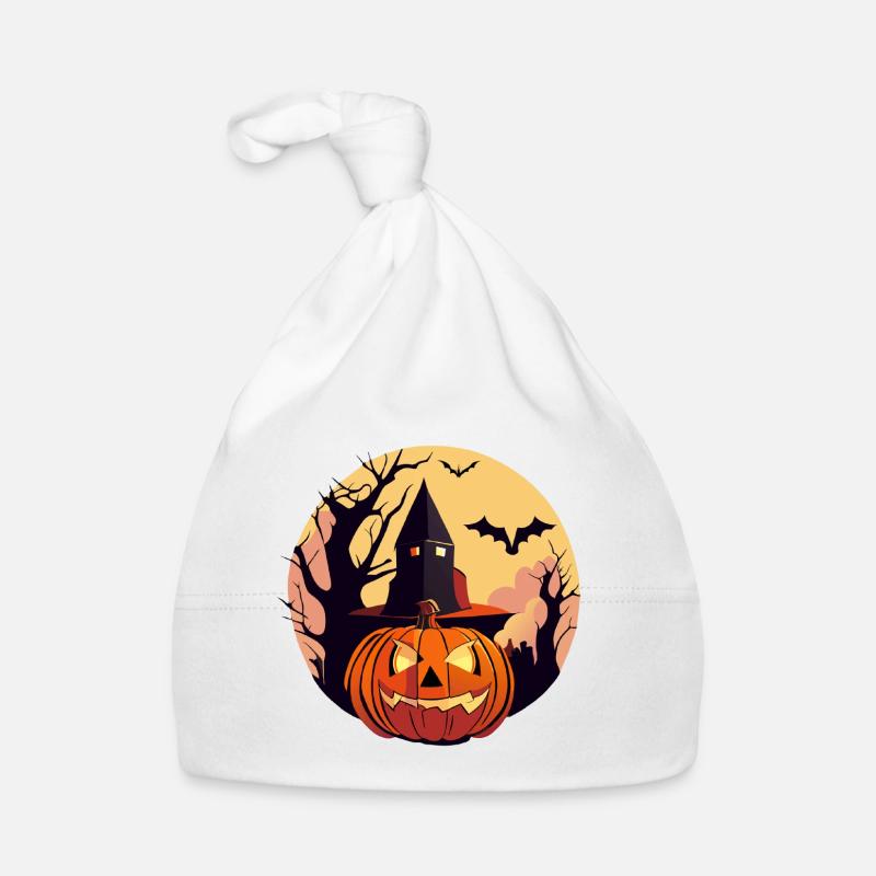 Haunted Halloween Moonlight Organic Baby Cap