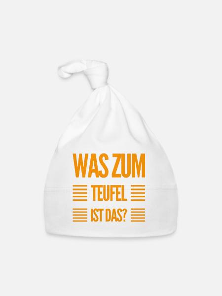 was ist das? - Baby Bio-Mütze - Weiß - Vorne